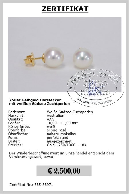 Südsee Perlenohrringe sicher online kaufen