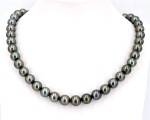 Tahitiperlen Halskette, AAA Qualität 10.0 - 10.9 mm