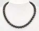 Tahitiperlen Perlenkette Anthrazit 8.0 - 9.0 mm