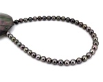 Tahitiperlen Perlencollier, 46cm, 8.1 - 10.1 mm
