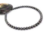 Echte Tahiti Perlenkette, Dunkelgrau, 8.2 - 11.0 mm